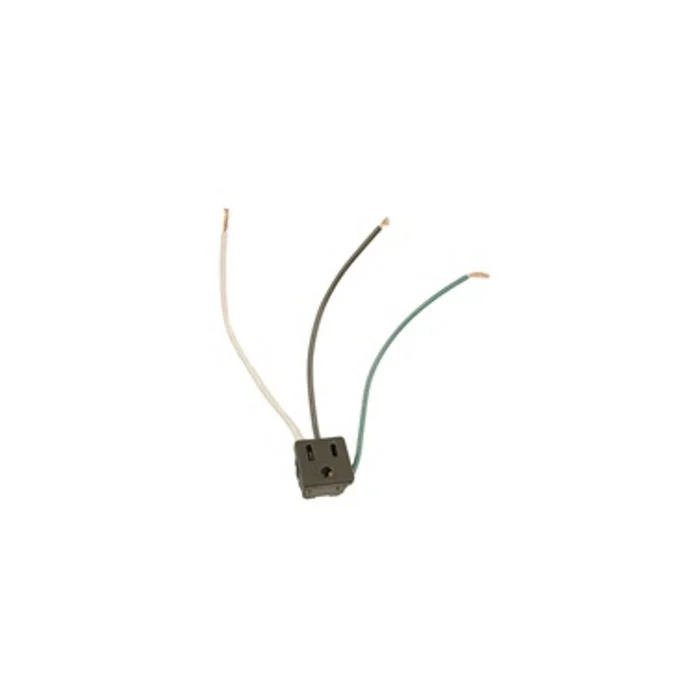 LEVITON 1374-1 Receptacle, Single, 5-15R, 125V AC, 15 A, 2 Poles, Black, Screw Terminals, Std Protection | CR9HYW 792RY5