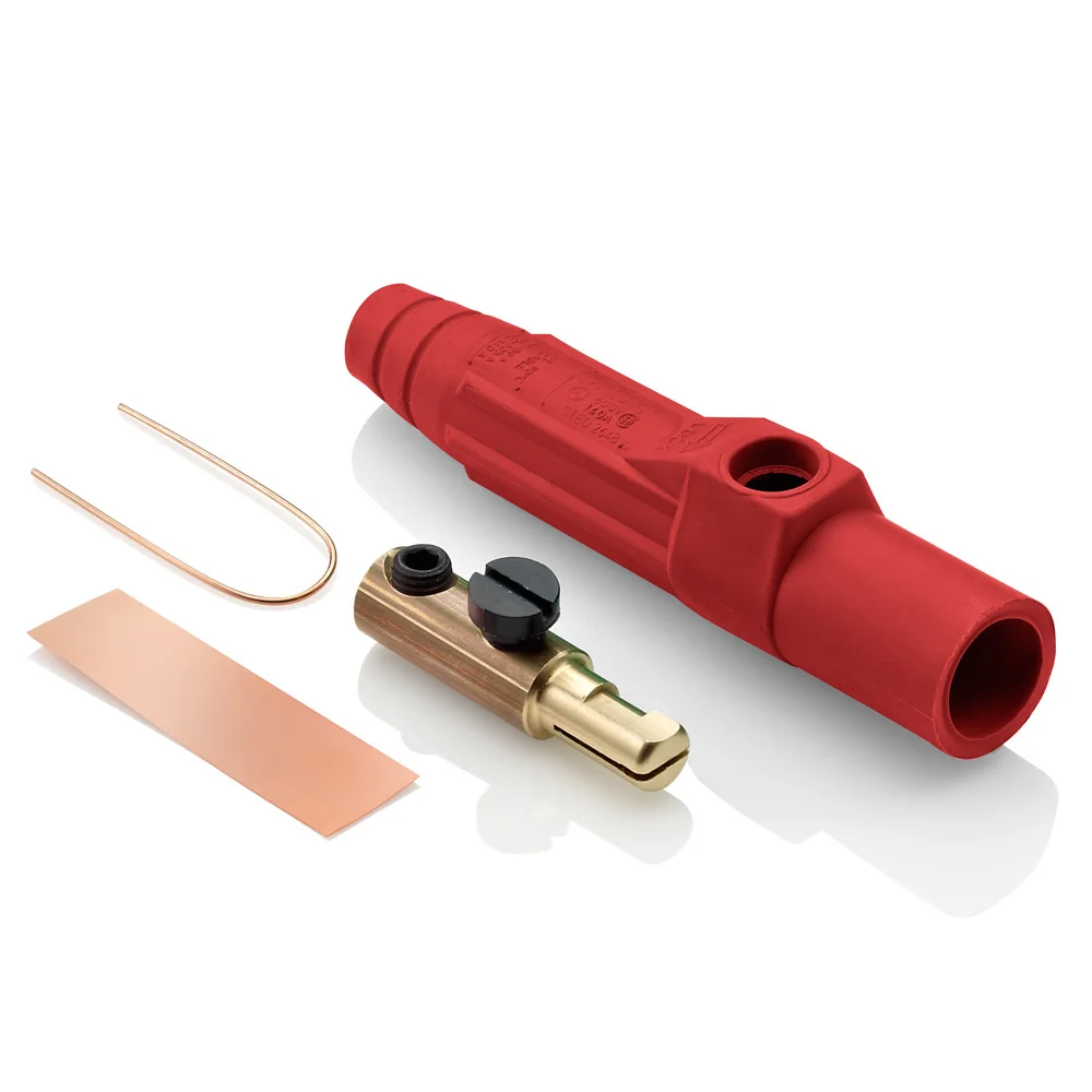 Cam Type Detachable Male Plug, 600 VAC/VDC, 150 A, 8 to 2 AWG Wire, 1-Set Screw, NEMA 3R, Red