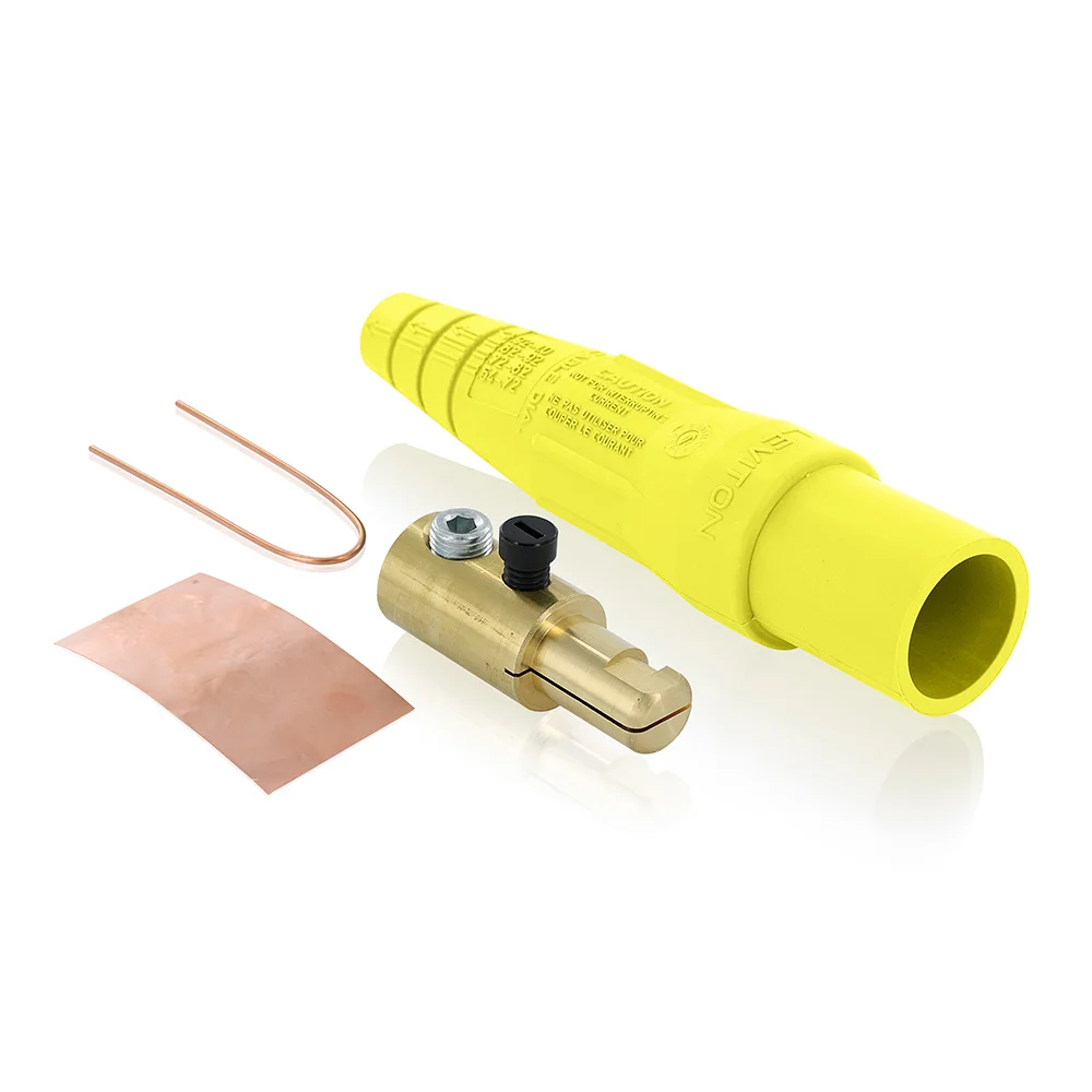 Cam Type Taper Nose Detachable Male Plug, 12 to 24 VAC/VDC, 400 A, 2/0 to 4/0 AWG Wire, Single Setscrew, NEMA 3R, 1 Pole