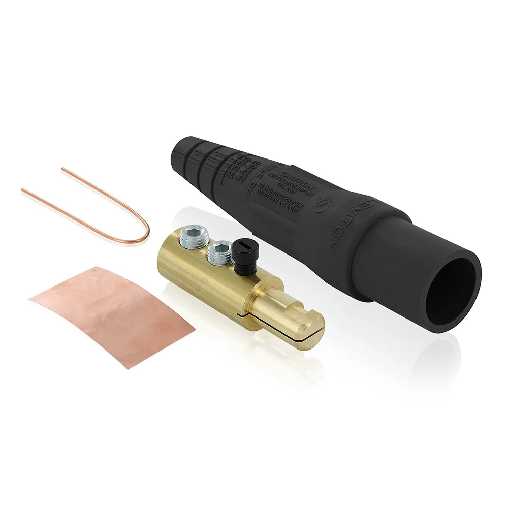 Cam Type Taper Nose While-in-Use Detachable Male Plug, 12 to 24 VAC/VDC, 400 A, 2/0 to 4/0 AWG Wire, NEMA 3R, 1 Pole