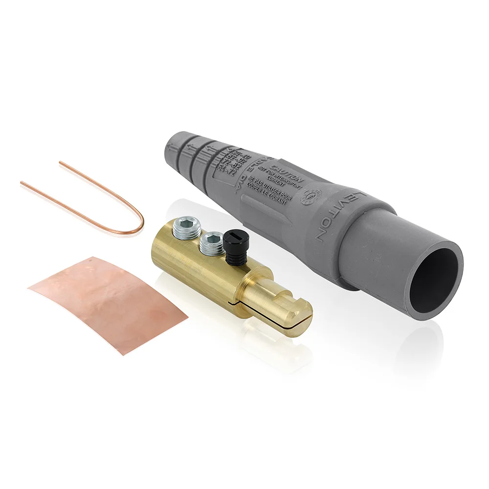 Detachable Male Taper Nose Cam Plug, 600 VAC/VDC, 400 A, 2 to 4/0 AWG Wire, Double Set Screw, NEMA 3R, 1 Pole
