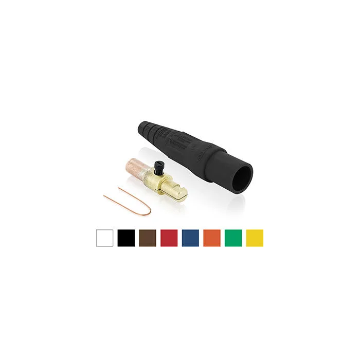 Cam Type Taper Nose While-in-Use Detachable Male Plug, 600 VAC, 300 A, 1/0 to 2/0 AWG Wire, NEMA 3R, 1 Pole