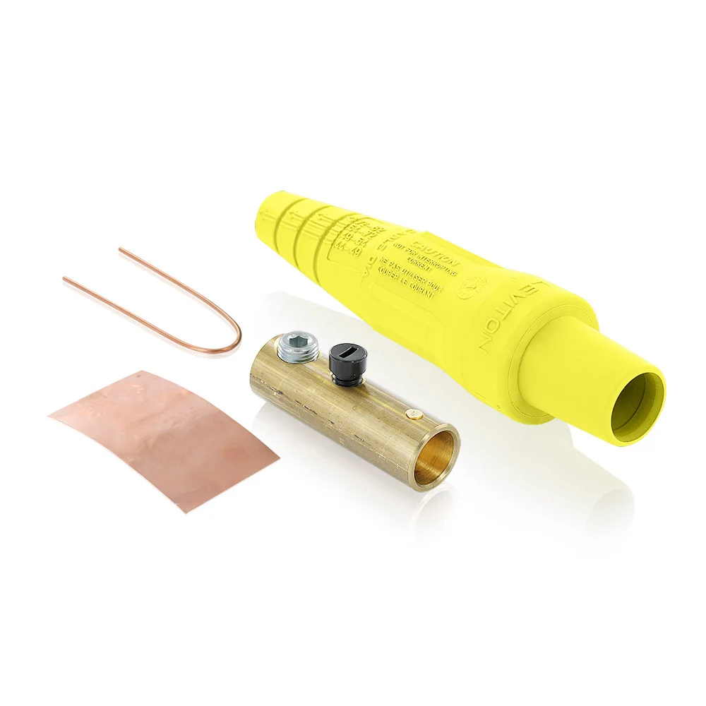 Cam Type Detachable Female Taper Nose Plug, 600 VAC/VDC, 300 A, 2 to 2/0 AWG Wire, Setscrew Connection, NEMA 3R NEMA