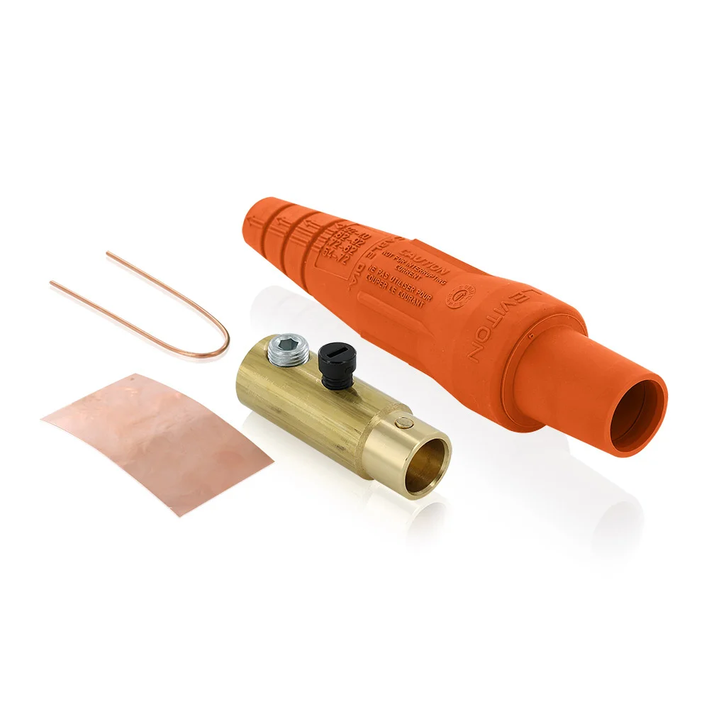 Cam Type Taper Nose While-in-Use Detachable Female Plug, 600 VAC, 400 A, NEMA 3R, 2/0 to 4/0 AWG Wire, NEMA 3R, 1 Pole