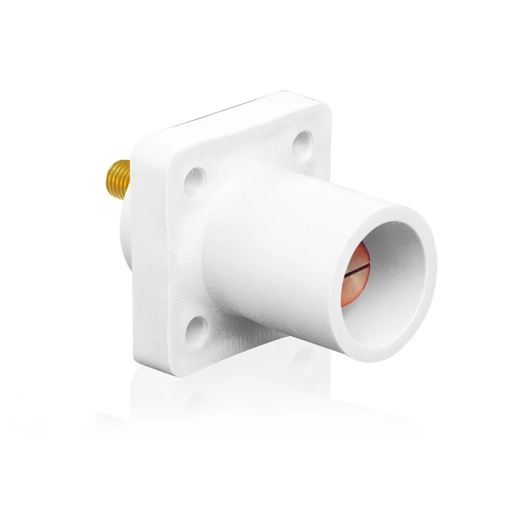 Cam Type Male Taper Nose Single Pole Receptacle, 600 VAC, 400 A, 2 to 4/0 AWG Wire, NEMA 3R, 90 Deg