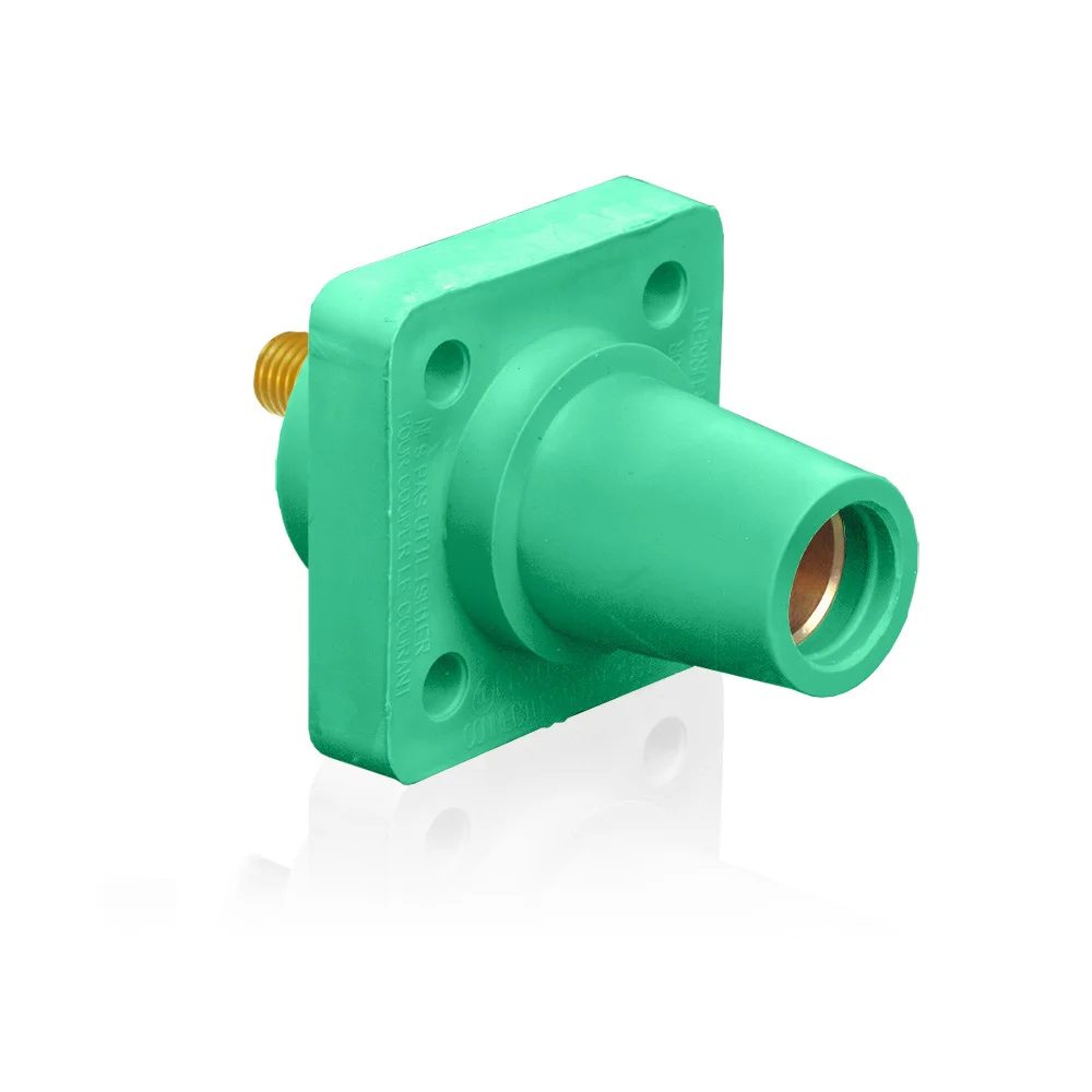 Cam Type Female Taper Nose Single Pole Receptacle, 600 VAC/VDC, 400 A, 2 to 4/0 AWG Wire, NEMA 3R, 90 Deg