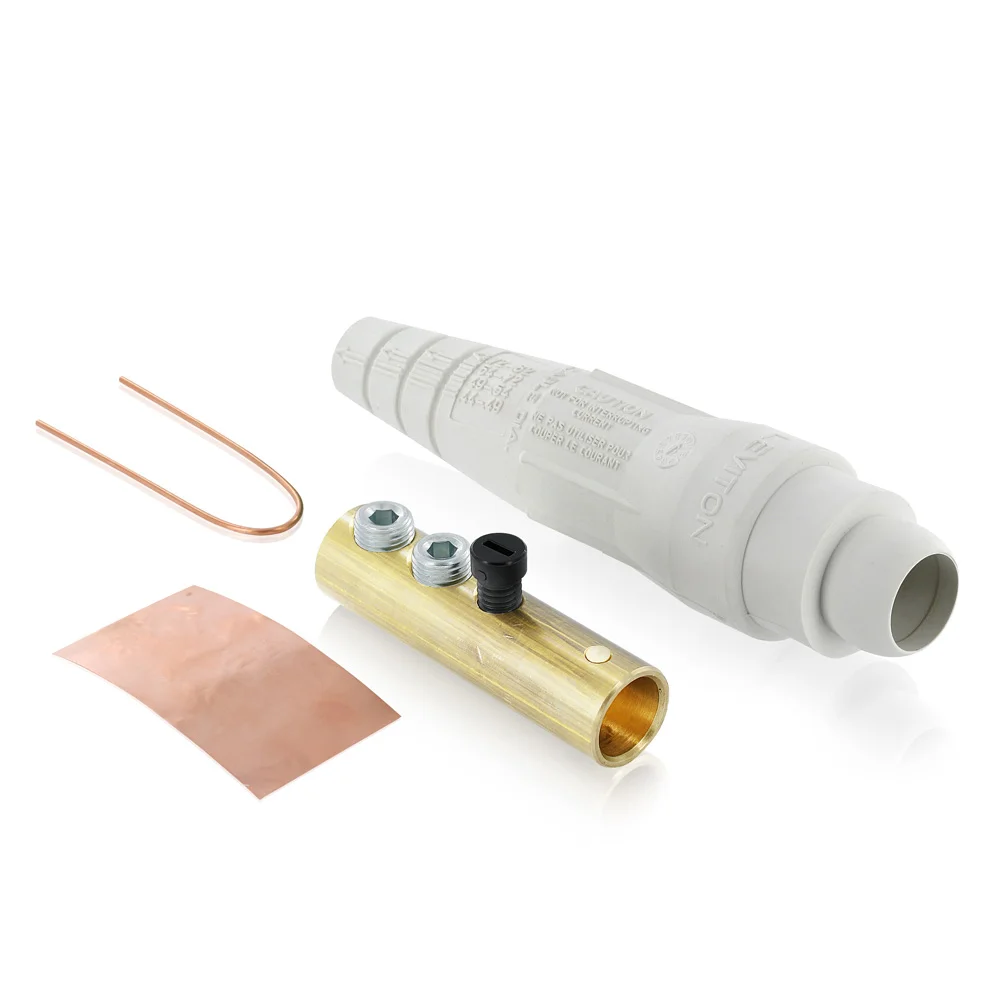 Ball Nose Cam Type Detachable Female Plug, 600 VAC, 300 A, 2-2/0 AWG Wire, Double Set Screw Connection, NEMA 3R, 1 Pole