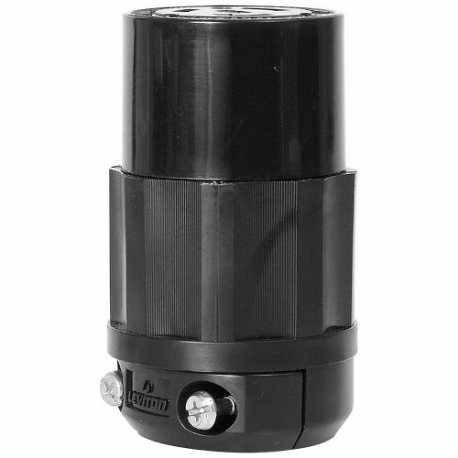 LEVITON 2713-B Locking Connector, L14-30R, 30 A, 125/250V AC, 3 Poles, Black, Screw Terminals, L14-30 | CR9HBW 792T99