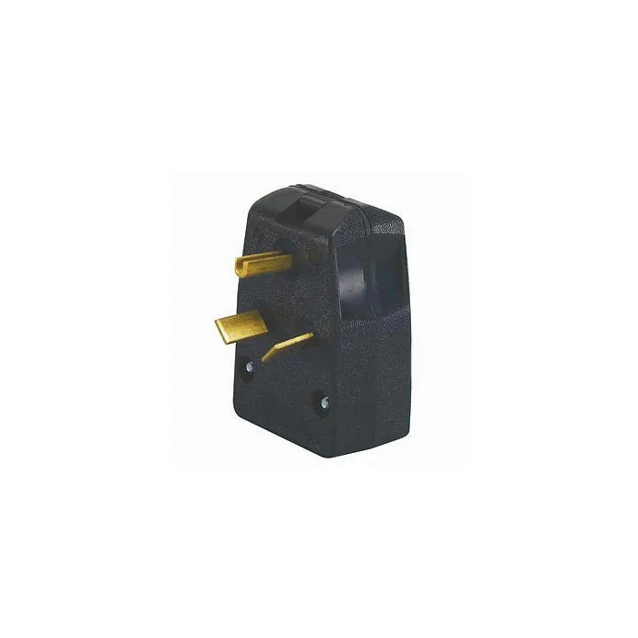 LEVITON 287-E Plug, 10-30P/10-50P, 30 A/50 A, 125/250VAC, 3 Poles, Black | CR9HKZ 792TD7
