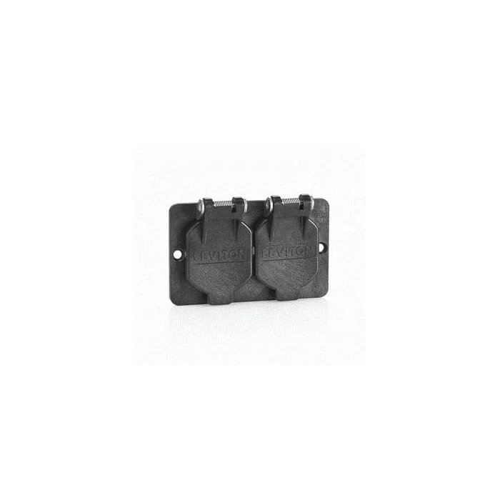 Duplex Receptacle Weatherproof Cover Plate With Weather Resistant Flip Lid, 3.65 in L x 2-1/4 in W, Polycarbonate