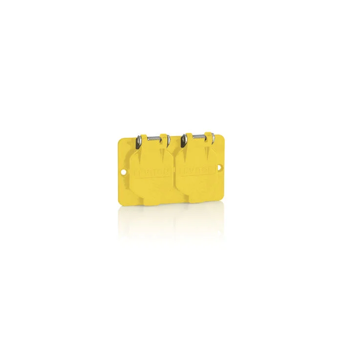 Standard Size Cover Plate With Weather Resistant Flip Lid, 3.65 in L x 2-1/4 in W, Polycarbonate