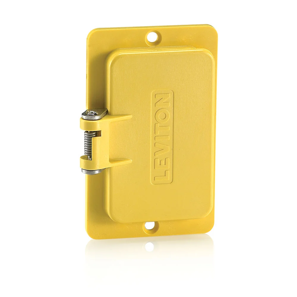 Standard Size Cover Plate With Weather Resistant Flip Lid, 3.65 in L x 2-1/4 in W, Polycarbonate