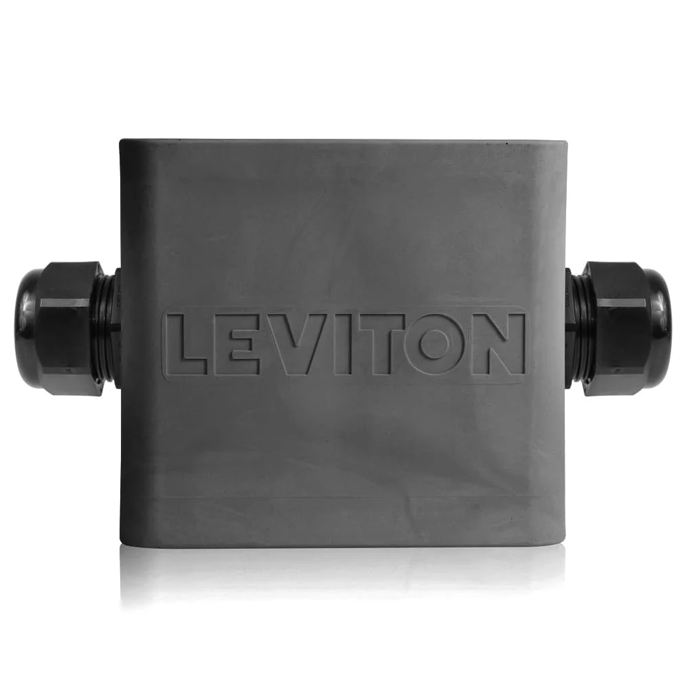 Feed Through Style Portable Standard Depth Power Outlet Box, TPV, 75.7 cu-in Capacity, 2 Gangs