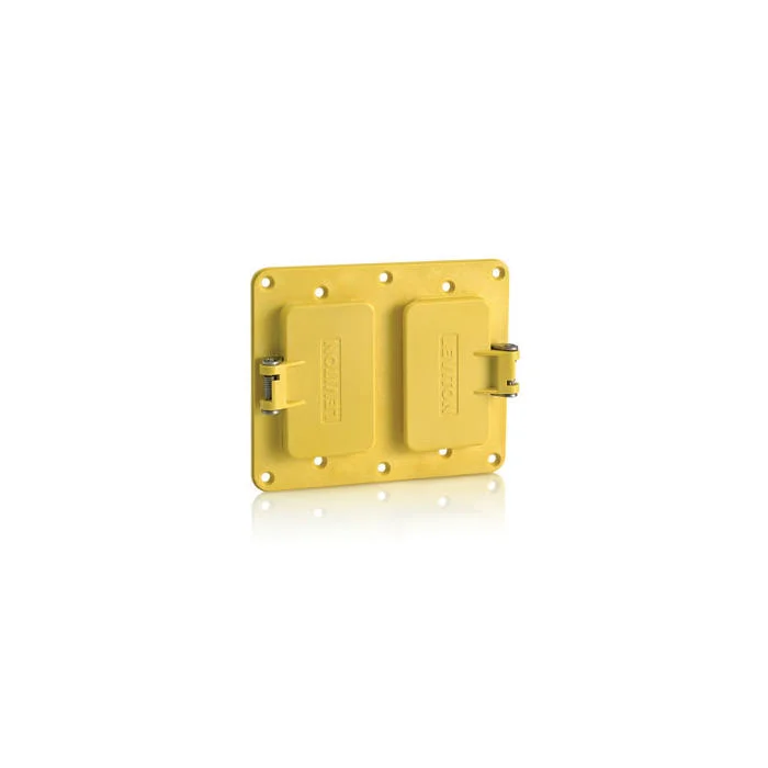 GFCI Receptacle Cover Plate With Weather Resistant Flip Lid, 5.3 in L x 4.3 in W, Polycarbonate