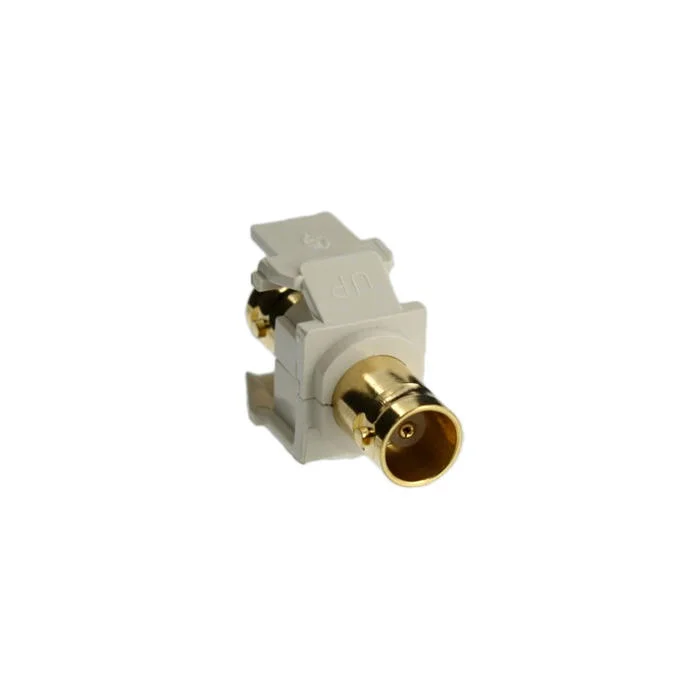 BNC Feedthrough Connector, Female End A, Female End B, Light Almond