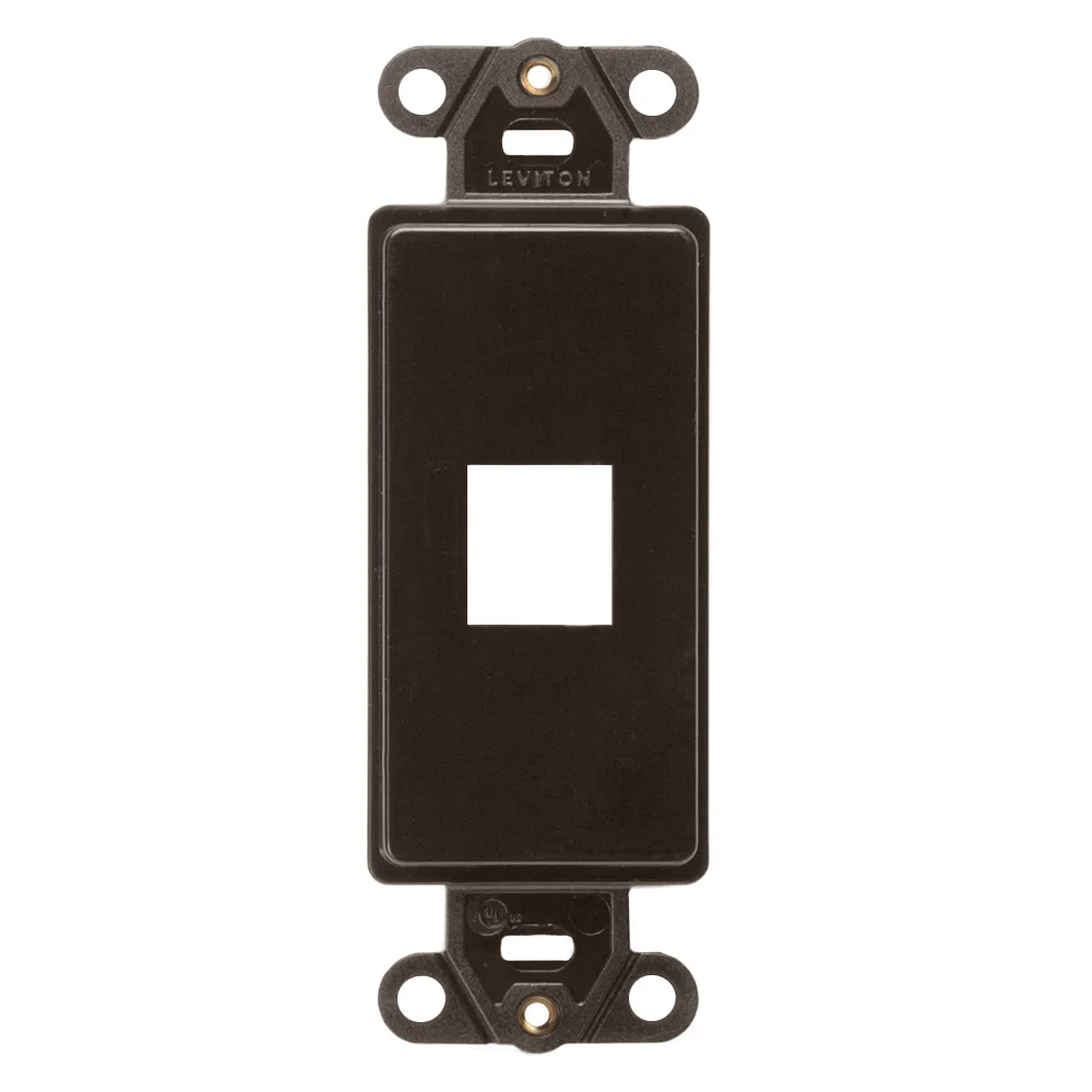 Multimedia Insert, 1 Port, For Use With Plus Wallplate, Plastic, Brown