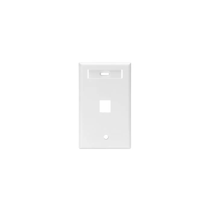 Standard Wallplate, 1 Gangs, White, 4.53 in H x 2.75 in W, Plastic, 1 Pole