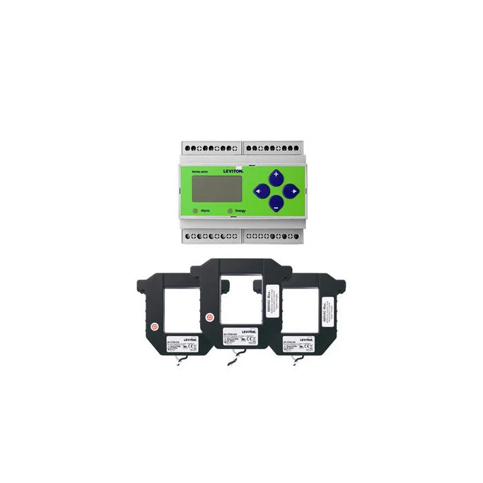 DIN Rail Mount Meter Kit, 90 to 600 VAC, 400 A, Isolated Pulse Output/Modbus RTU Communication, 3-Phase, 3/4-Wire