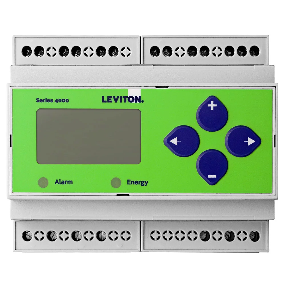 DIN Rail Mount Submeter Kit, LCD Display, Isolated Pulse Output/Modbus RTU Communication, 3-Phase, 3/4-Wire