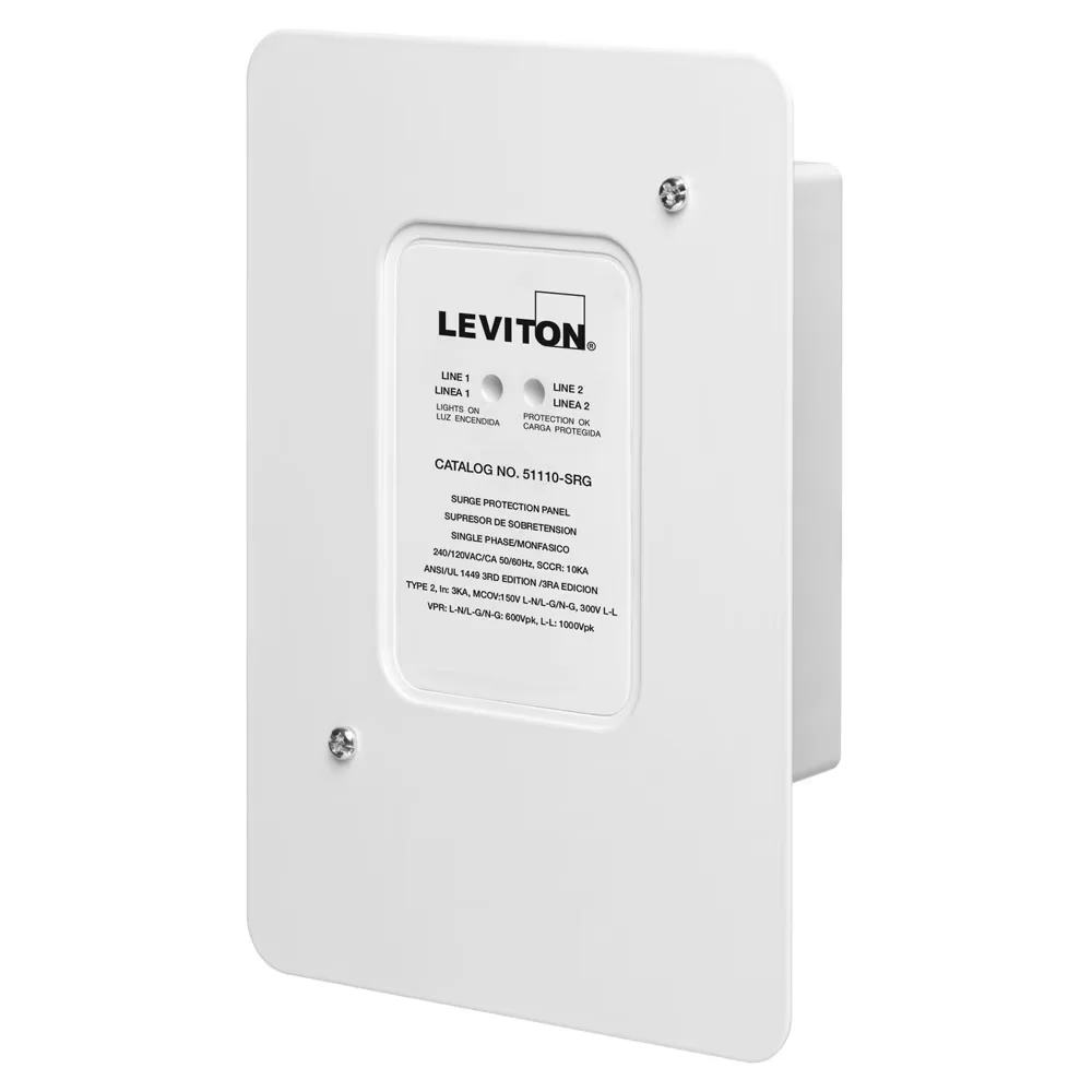 Surge Panel Protector, 3 kA/120/240 VAC, 50/60 Hz, 1 Phase