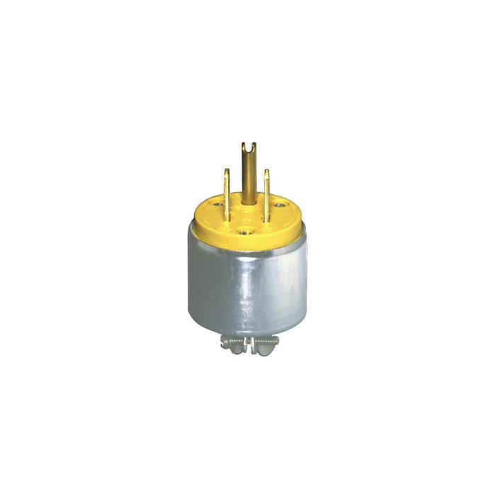 LEVITON 515PA Straight Blade Plug, 5-15P, 15 A, 125VAC, 2 Poles, Yellow | CR9HJK 792TJ8