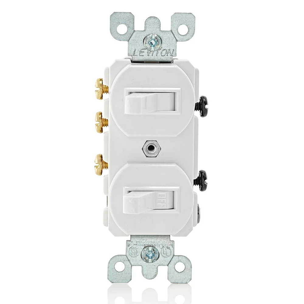 Duplex Combination Switch, 120/277 VAC, 1 Pole, 3 Way