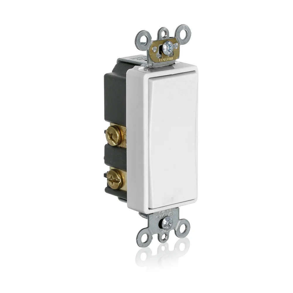 Center Off Low Voltage Self-Grounding Rocker Switch, 24 VAC/VDC, 3 A, SPST Contact