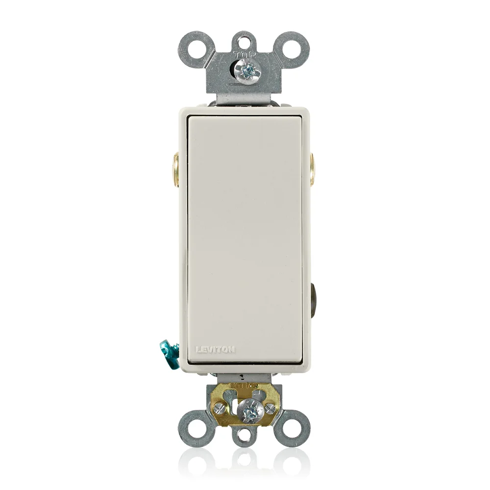 Decorative Switch, 3-Way, 120/277 VAC, 20 A, 1/2 HP, Light Almond