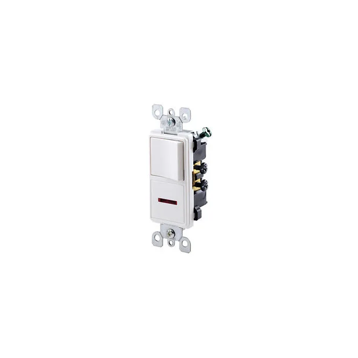 AC Combination Switch, 15 A, 120 VAC, 1 Pole, White