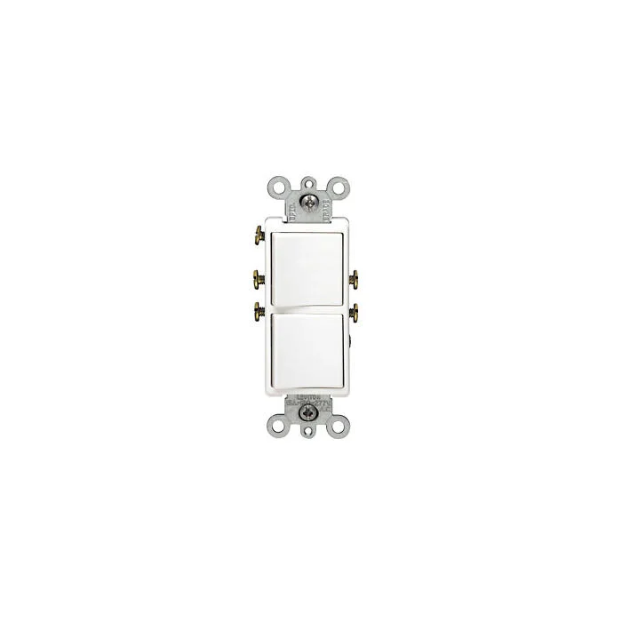 Combination Switch, 20 A, 120/277 VAC, 1 Pole, White