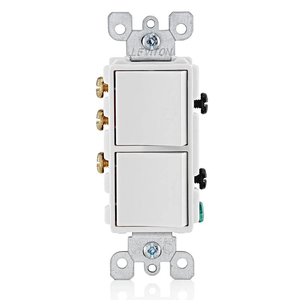 Combination Switch, 15 A, 120/277 VAC, 1 Pole, White