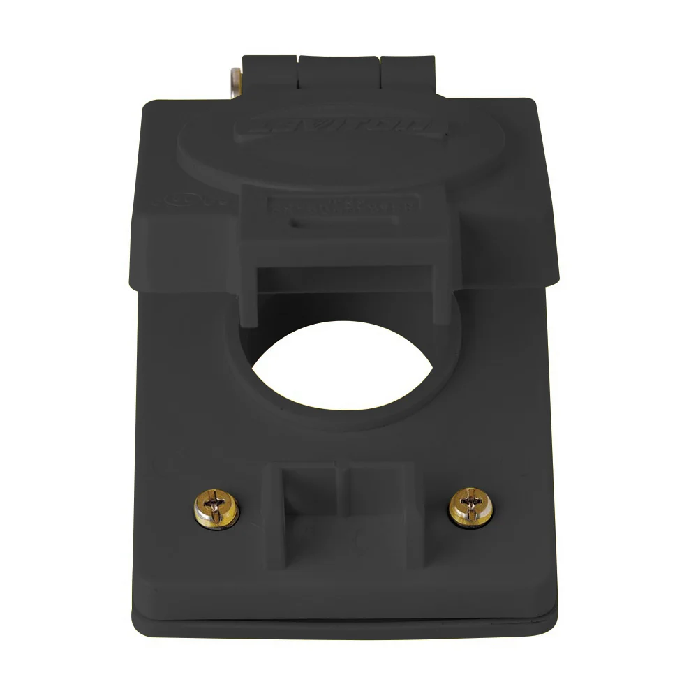Flip Lid Watertight Wetguard Receptacle Cover, Thermoplastic, Black