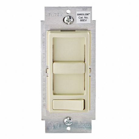 LEVITON 66EV-10I Lighting Di mmer, ELV, 1-Pole/3-Way, 120V AC, 300W, Ivory | CR9HAX 791DY6