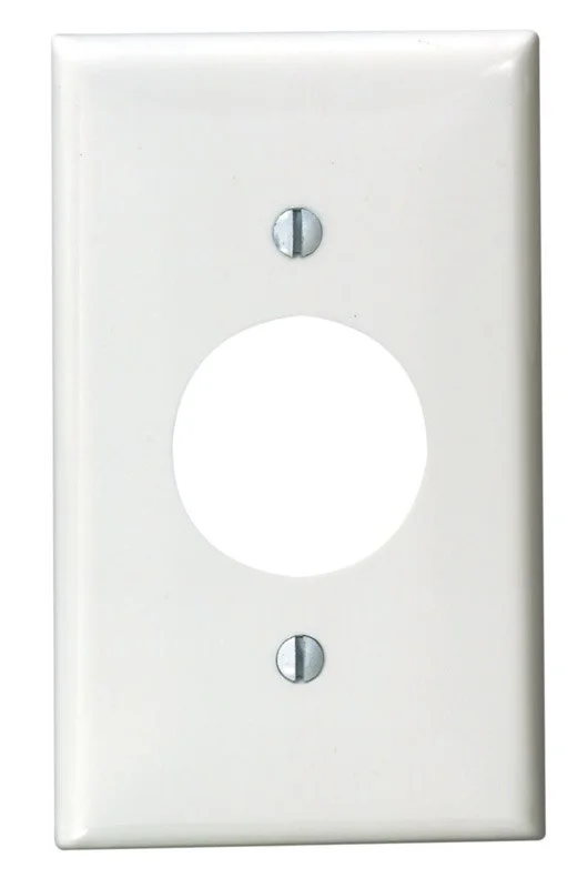 Wallplt Nylon 1G Rnd Wht