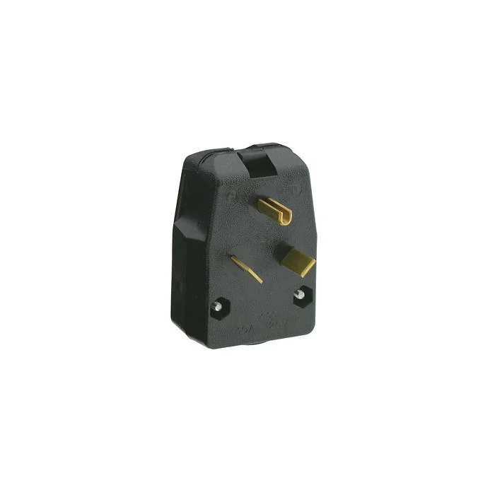 LEVITON 830-E Straight Blade Plug, TT-30P, 30 A, 125VAC, Black, 2 Poles | CR9HKL 792U38