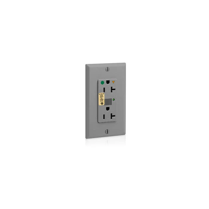Type 3-Duplex Isolated Self-Grounding Surge Protective Receptacle, 125 VAC, 20 A, 5 kA Short Circuit, 2 Pole, 3 Wire