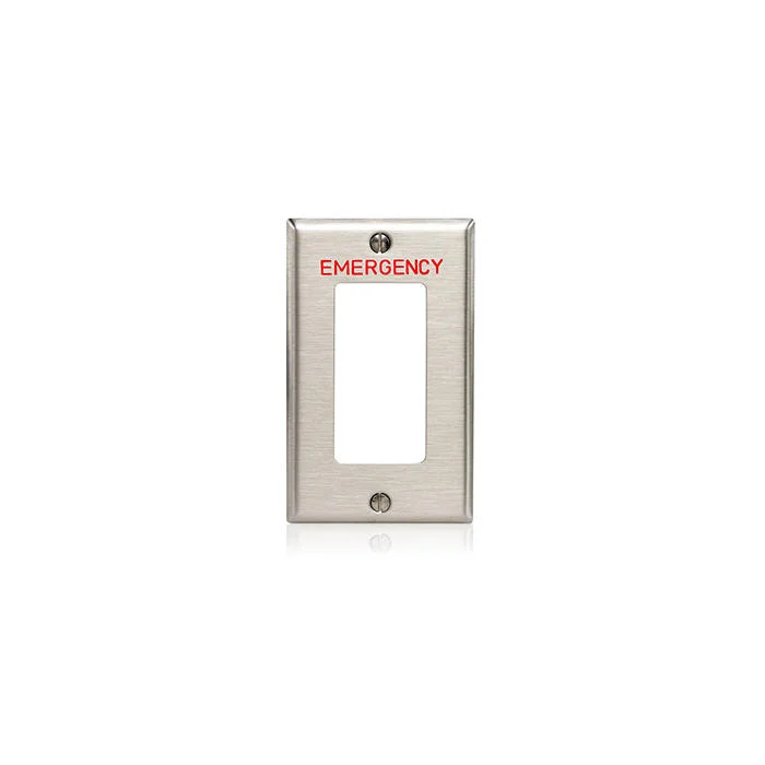 Standard Size Wallplate, 1 Gang, 4-1/2 in H x 2-3/4 in W, 302 Stainless Steel, Silver