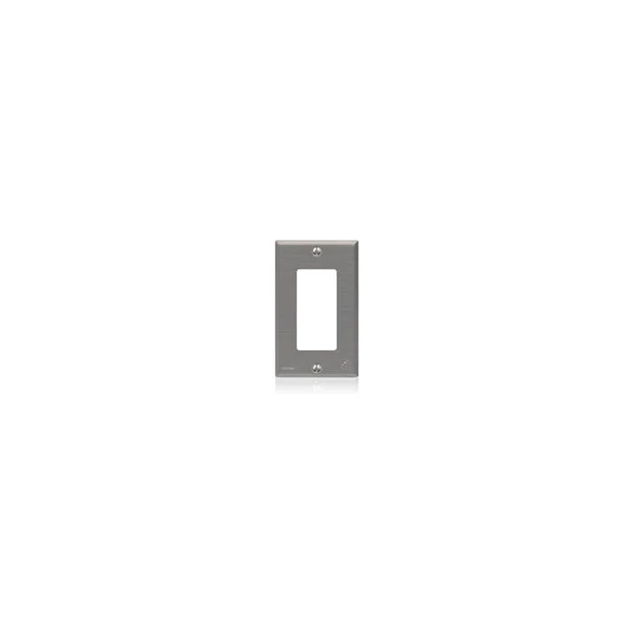 Rocker Wall Plate, Decorator-Rocker, Stainless Steel, 1 Outlet Openings