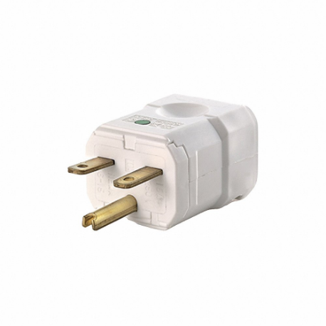 LEVITON 8656-V Straight Blade Plug, 6-15P, 15 A, 250VAC, White, 2 Poles Terminals, Hospital Grade | CR9HKF 792U58