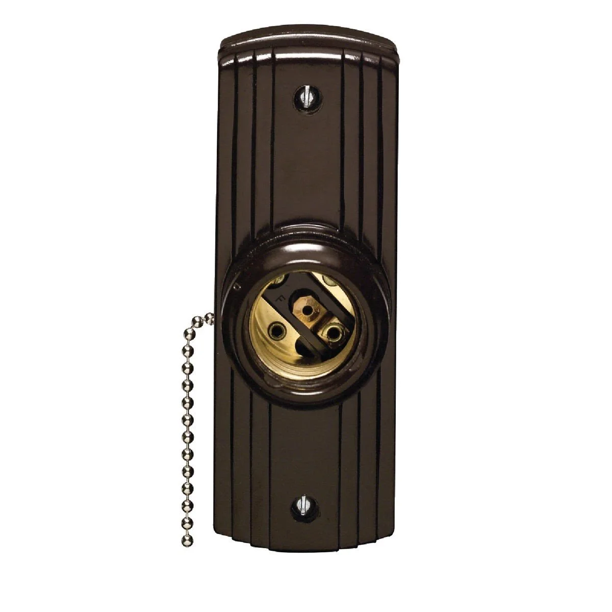 Brown Plastic Incandescent Lampholder
