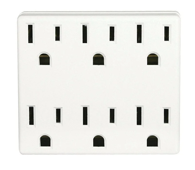 Adaptr Outlet 6 Wht 15A