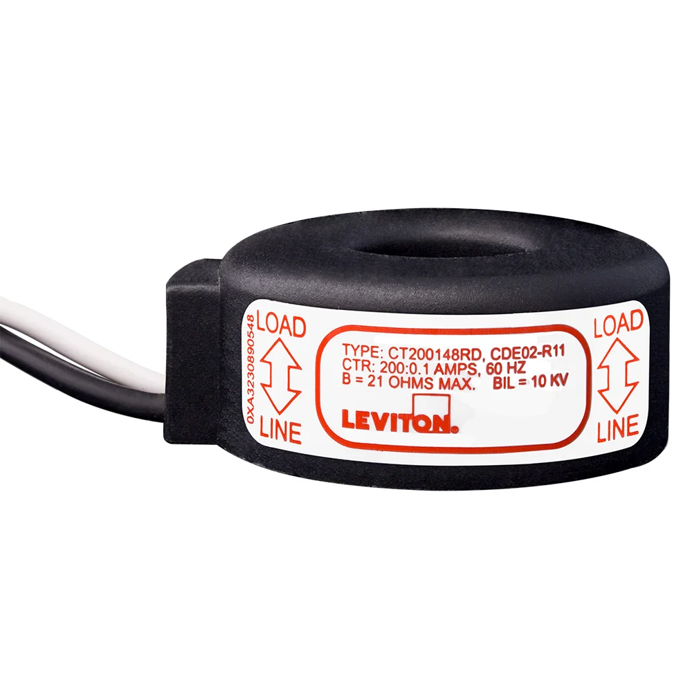 Solid Core Sub-Metering Current Transformer, 200:0.1 Current Ratio, 200 A Primary, 0.1 A Secondary