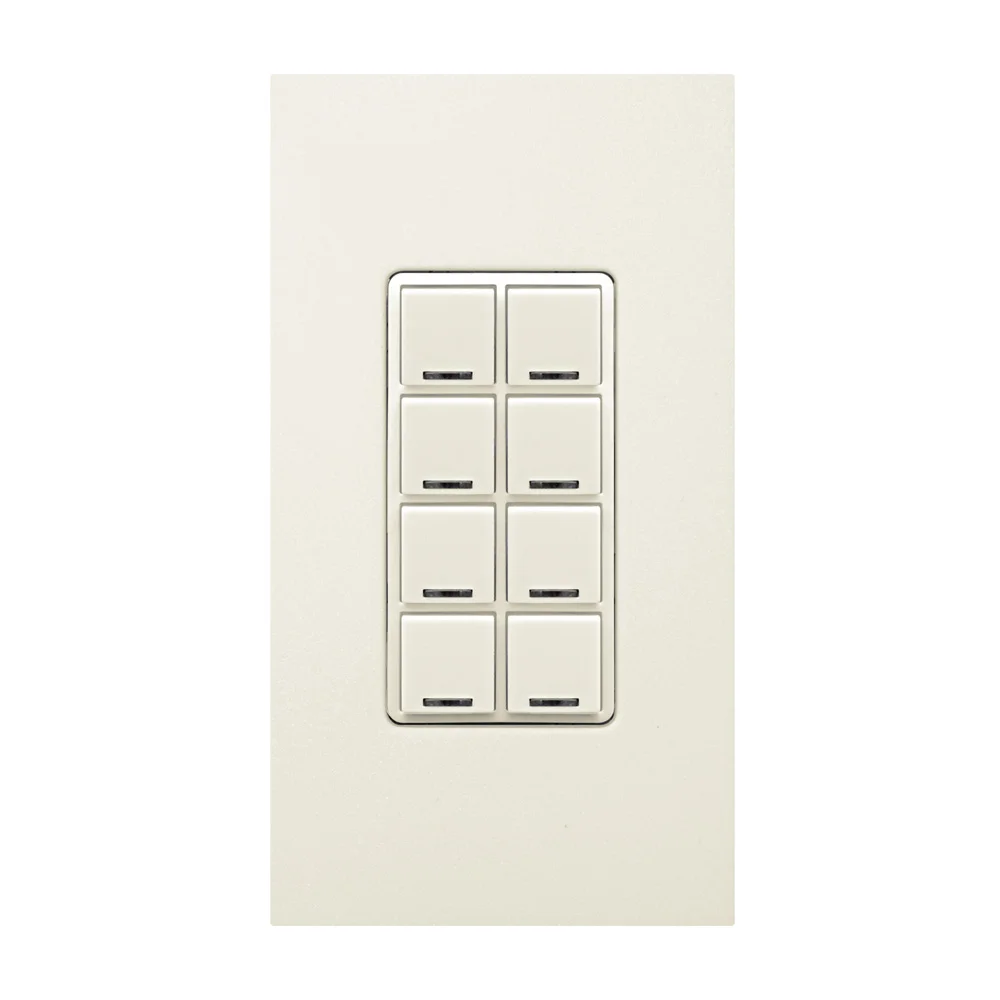 Digital Switch Color Change Kit, 32 to 131 Deg F Ambient Temp, IP30, Light Almond, 8 Button