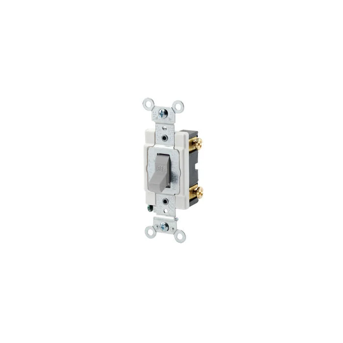 Grounding Toggle Switch, 120/277 VAC, 20 A, 800 W, 1000 VA Power Rating, SP Contact