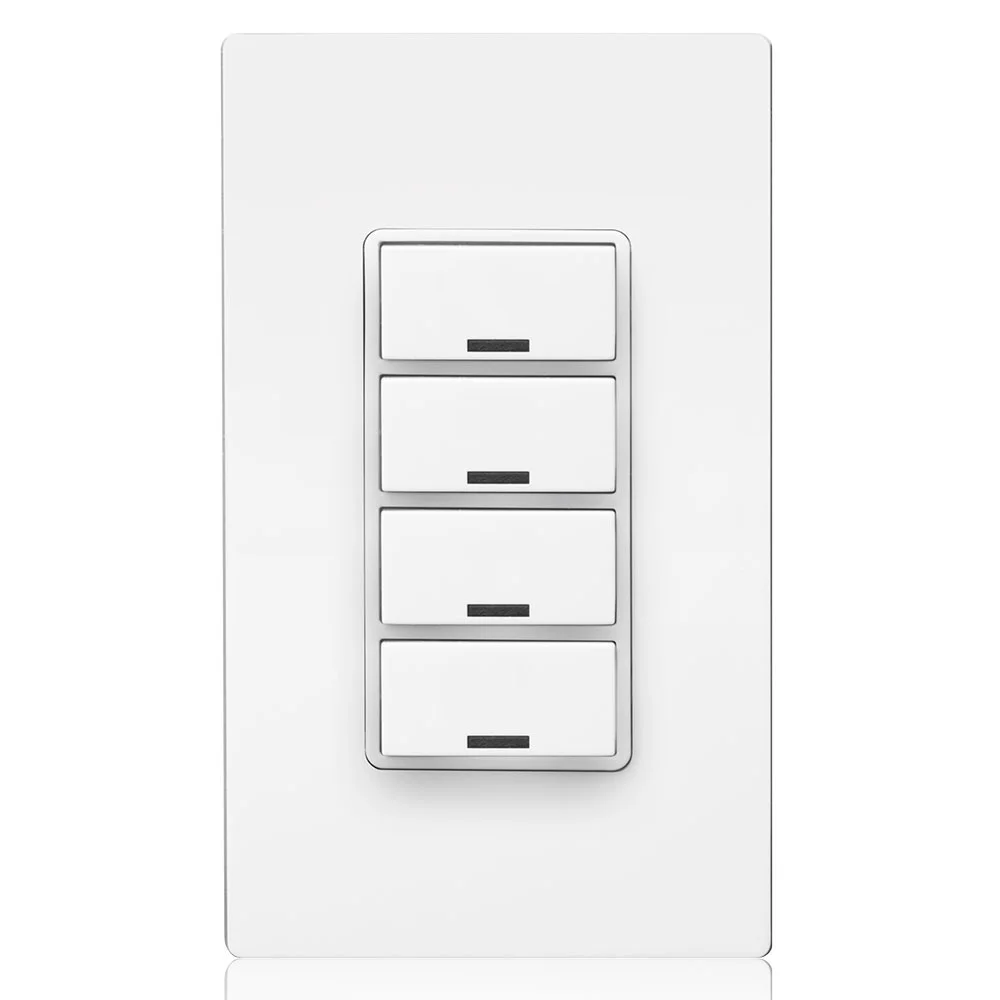 Multi-Function Keypad Room Controller, 120 to 277 VAC, 40 mA, 50/60 Hz, 4 Button