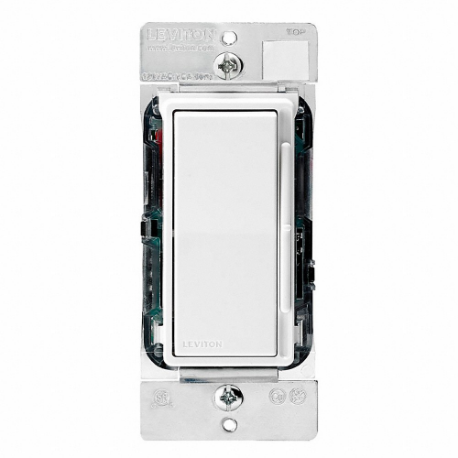 LEVITON DS710-10Z Lighting Di mmer, Fluorescent/LED, 1-Pole/3-Way, 120V AC, 10A /1200VA | CR9HBH 791EA3