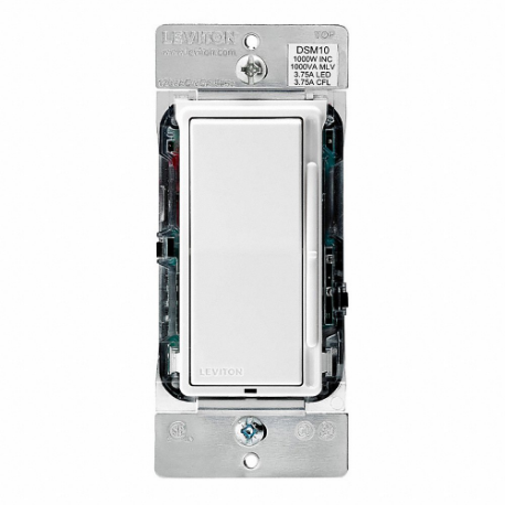 LEVITON DSM10-1LZ Lighting Di mmer, CFL/Incandescent/LED/MLV, 1-Pole/3-Way, 120V AC | CR9HAV 791EA1