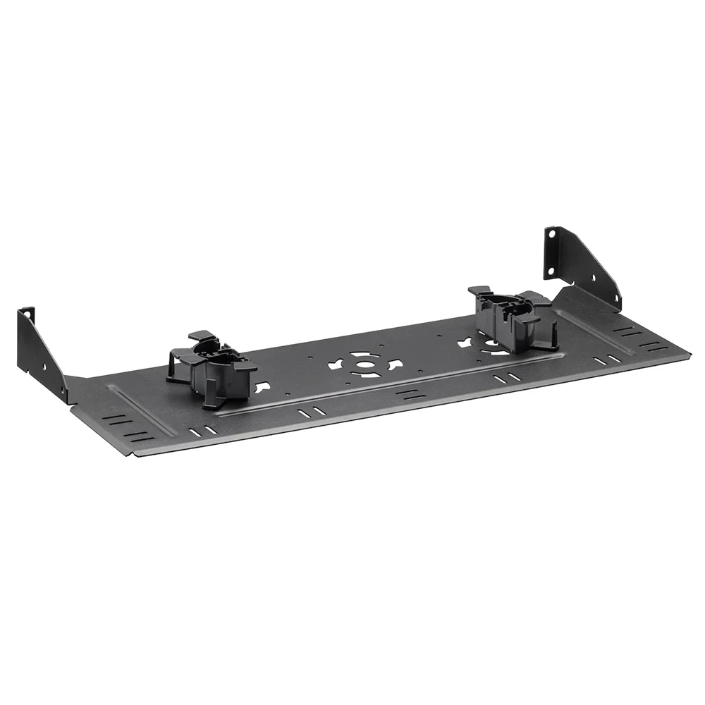 Rear Cable Manager With 1/4 in Fiber Cable Management Ring, Snap-In Mount, Steel, Black