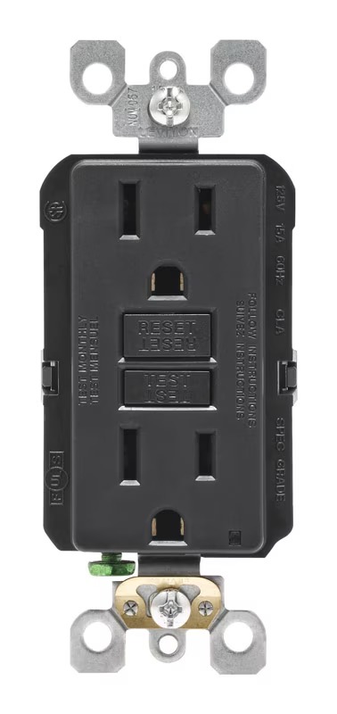 Gfci St Recept 15A Blk