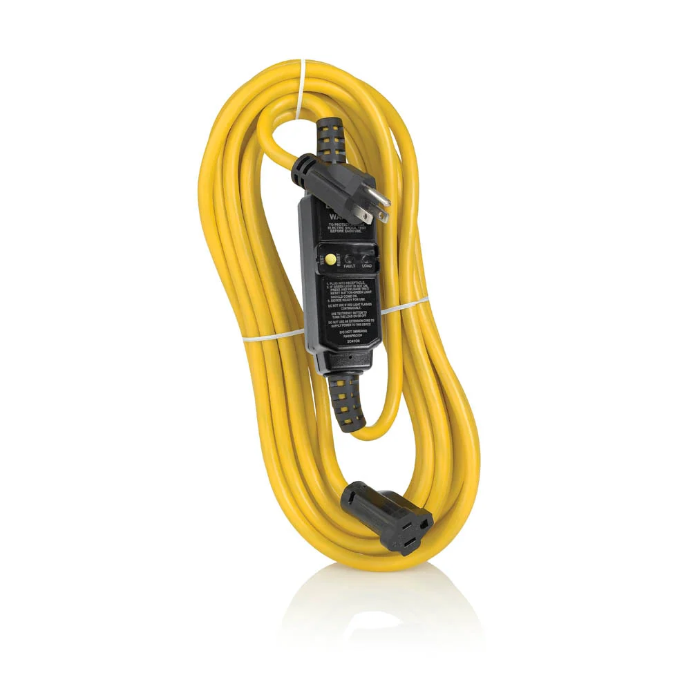 GFCI Cord Set, 25 Foot, Automatic Reset, 15 Amp